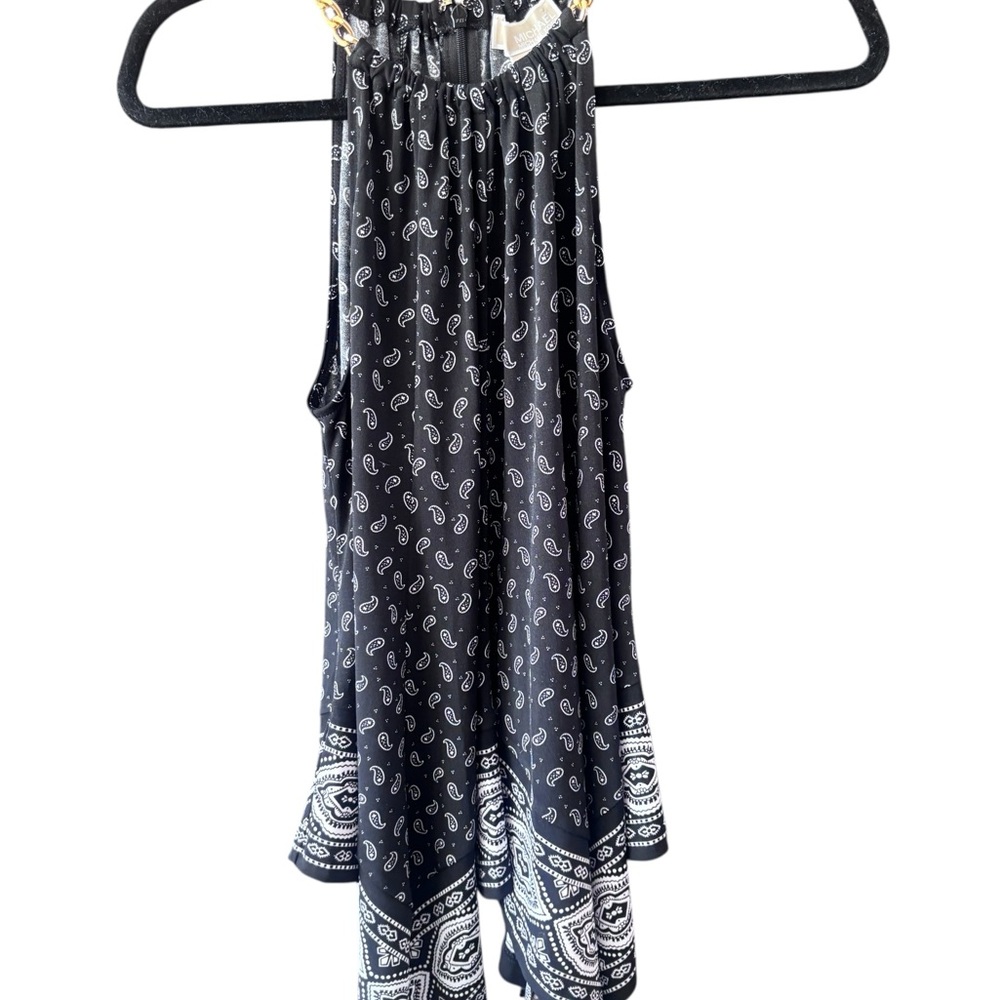 Michael Michael Kors Paisley Halter Chain Neck Handkerchief Hem Top Size M - Picture 7 of 7
